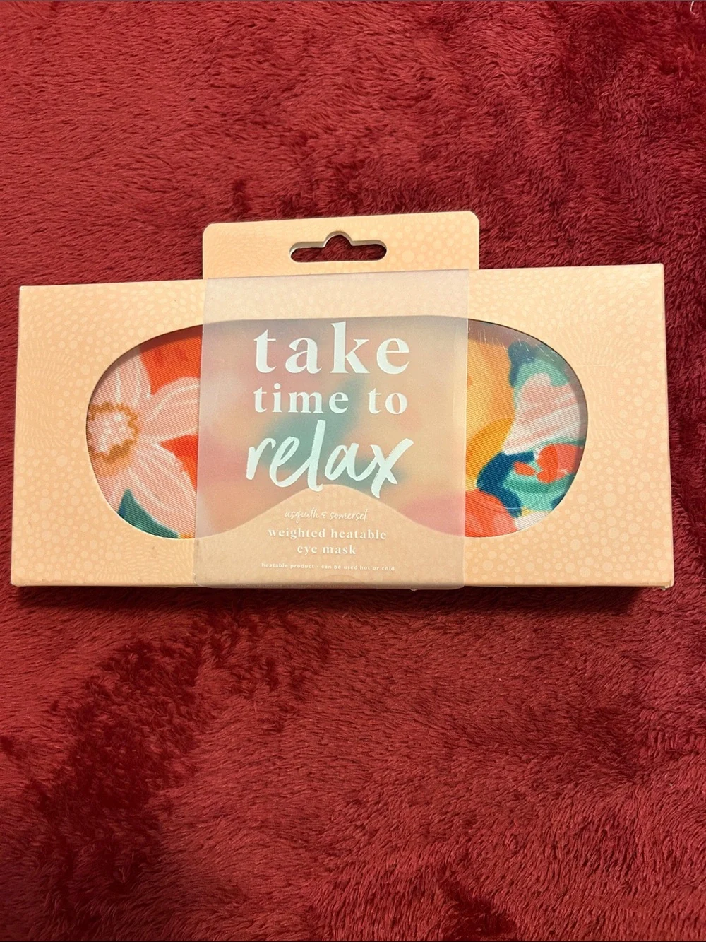 Weighted Eye Mask - Heatable or Cold Peach Floral